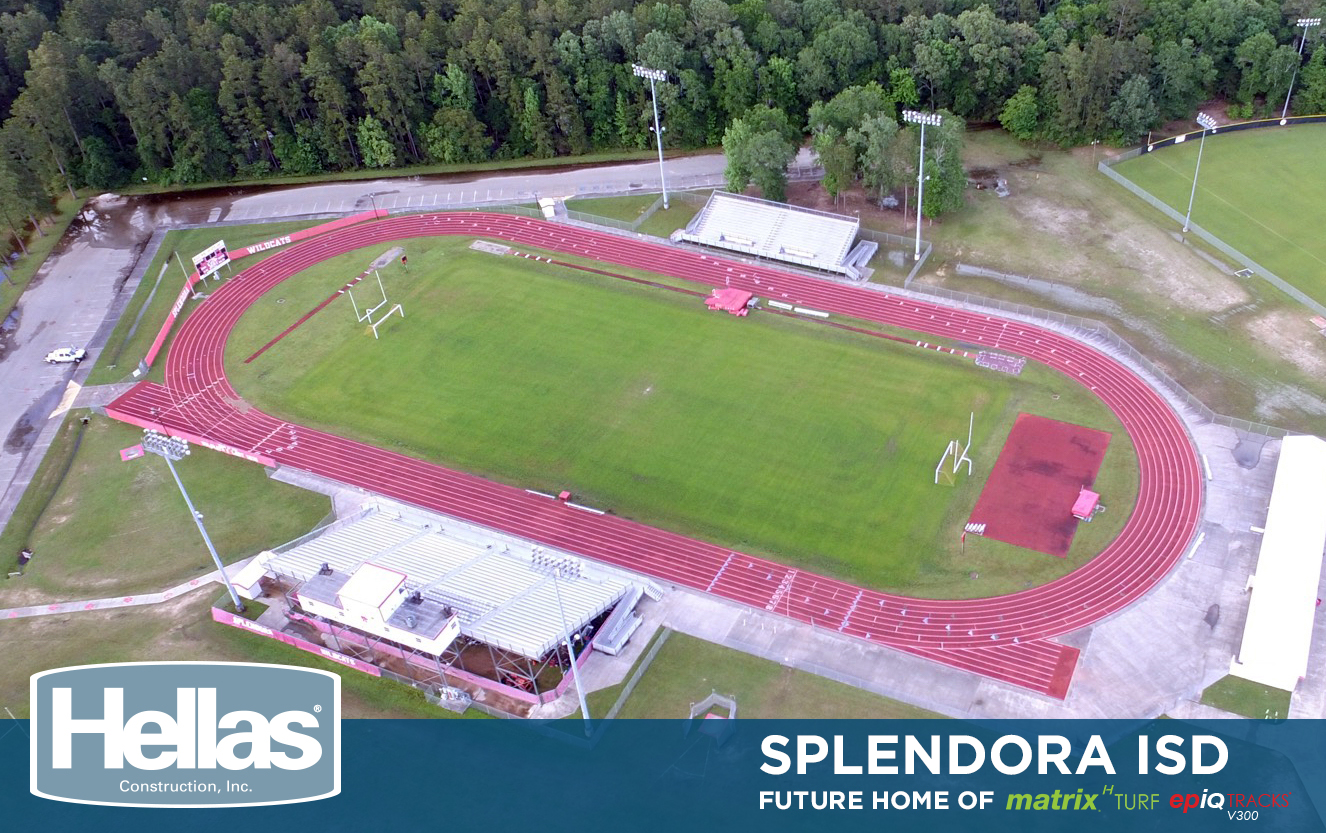 track & turf installation at Splendora ISD