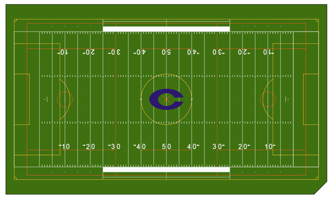 Field rendering of Norfolk Christian Schools’ multipurpose field. 