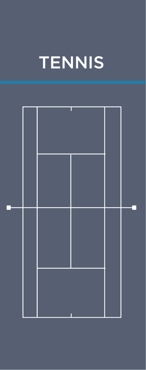 Tennis court diagram
